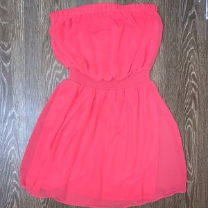 EXPRESS Strapless Coral Dress